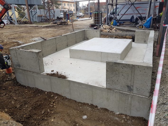 Veolia – betonový základ