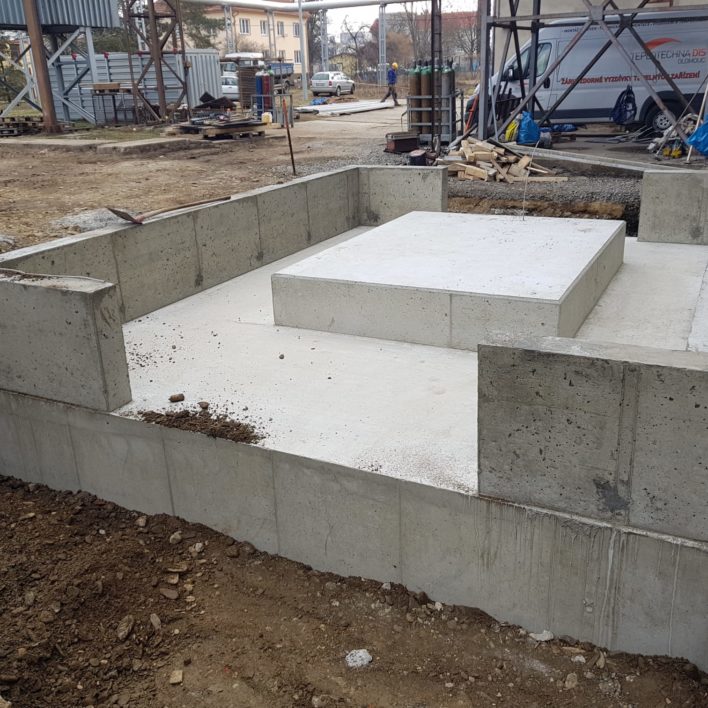 Veolia – betonový základ